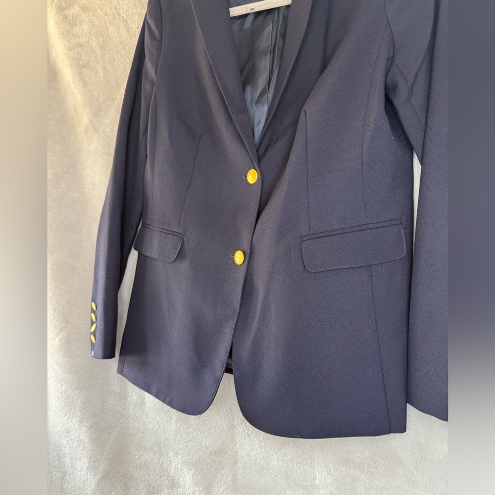 Lands' End Navy Blazer with Gold Buttons - Picture 4 of 6